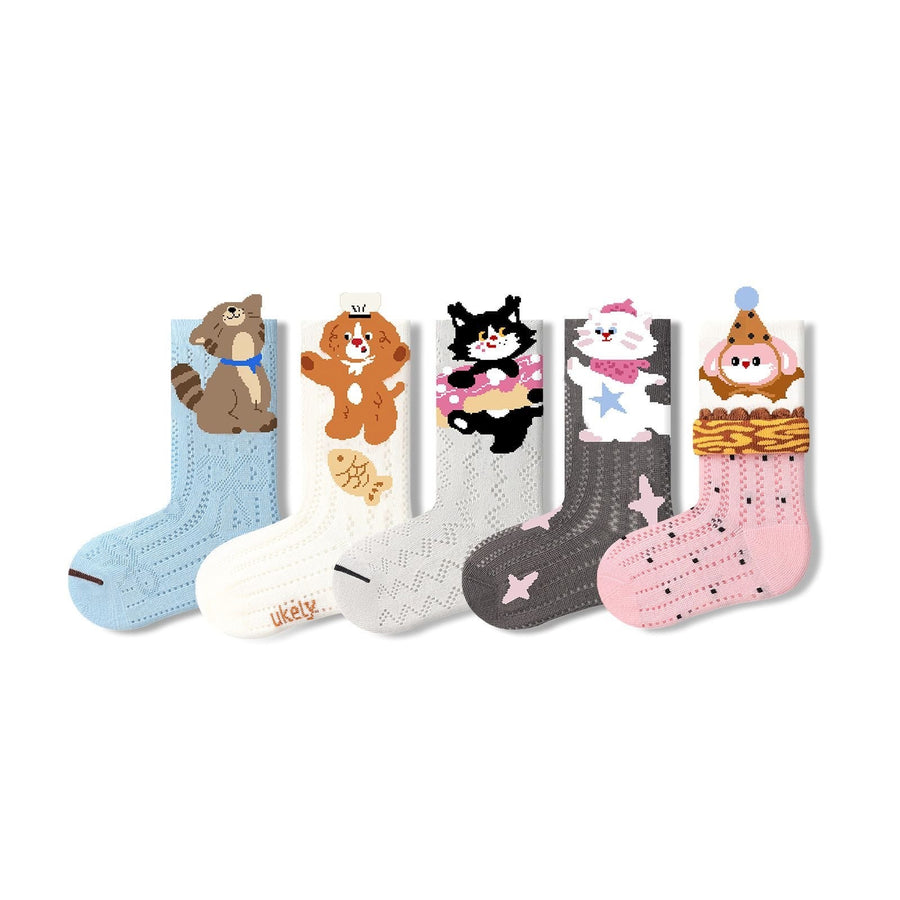 Sensori™ CozyCast Kids' Openwork Animal Crew Socks