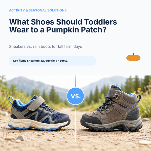 What Shoes Should Toddlers Wear to a Pumpkin Patch? Sneakers vs. Rain Boots for Fall Farm Days