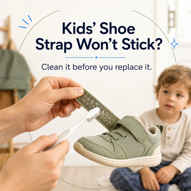 Kids’ Shoe Straps Won’t Stick? How to Clean Hook-and-Loop Closures Before Replacing the Shoes