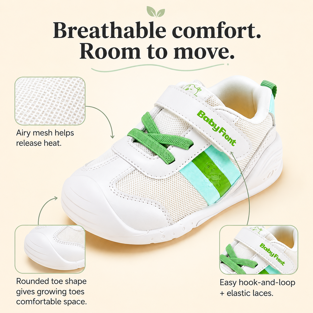 Sensori™ AeroFlex Protective-Toe Kids Sneakers