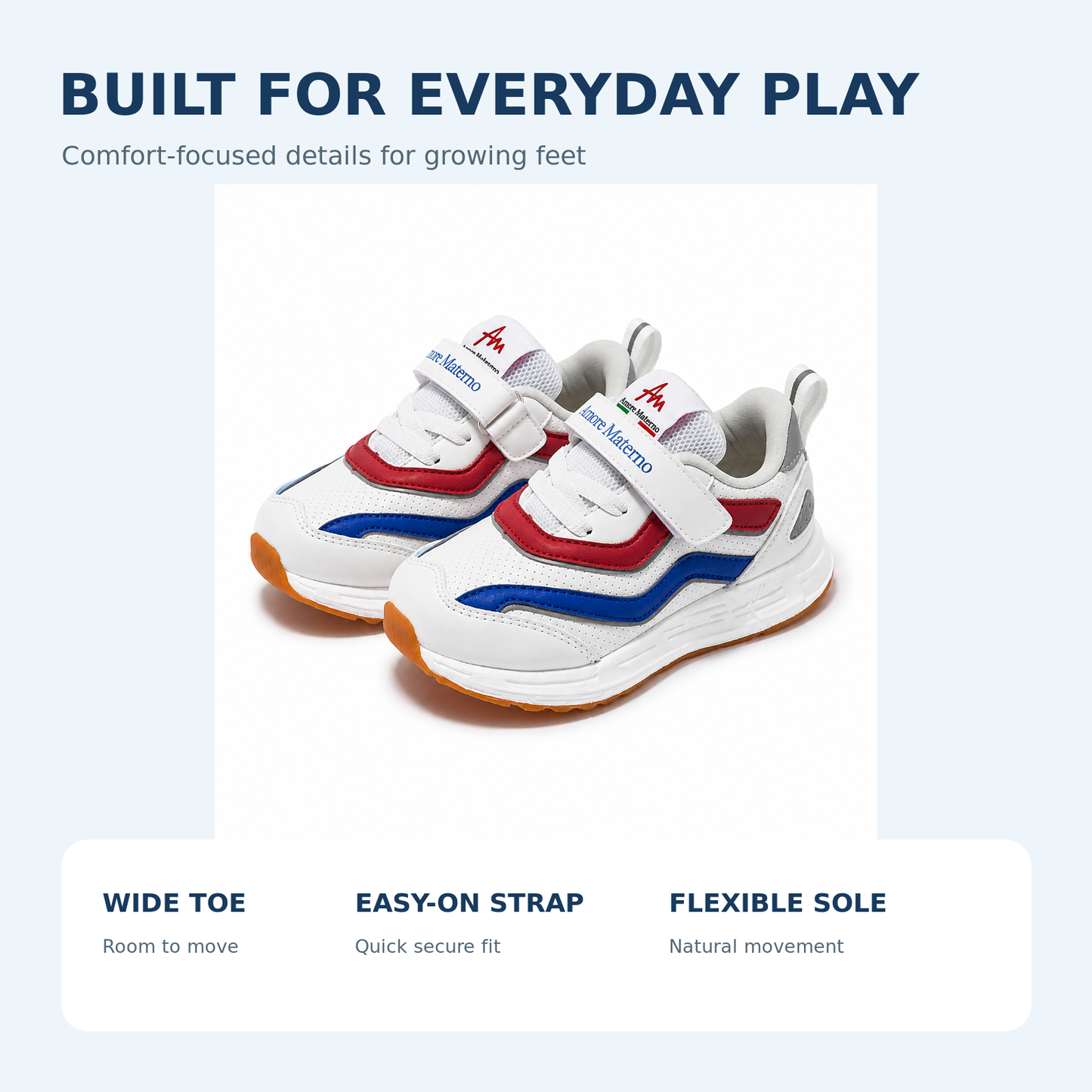Sensori™ MotionArc Wide-Toe Kids Sneakers
