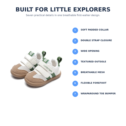 Sensori™ StepNest Double-Strap First-Walker Sneakers
