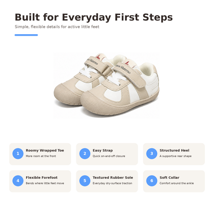 Sensori™ StepNest Wide-Toe First Walker Sneakers