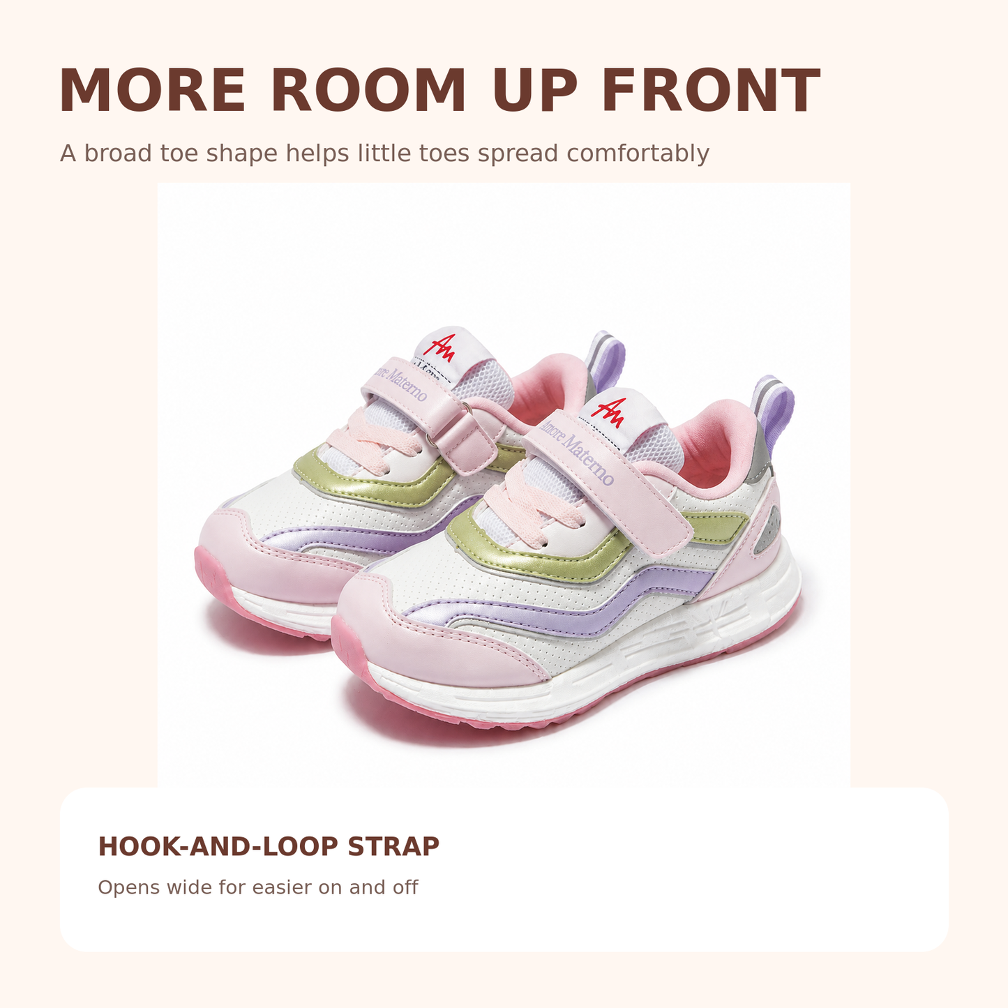 Sensori™ MotionArc Wide-Toe Kids Sneakers