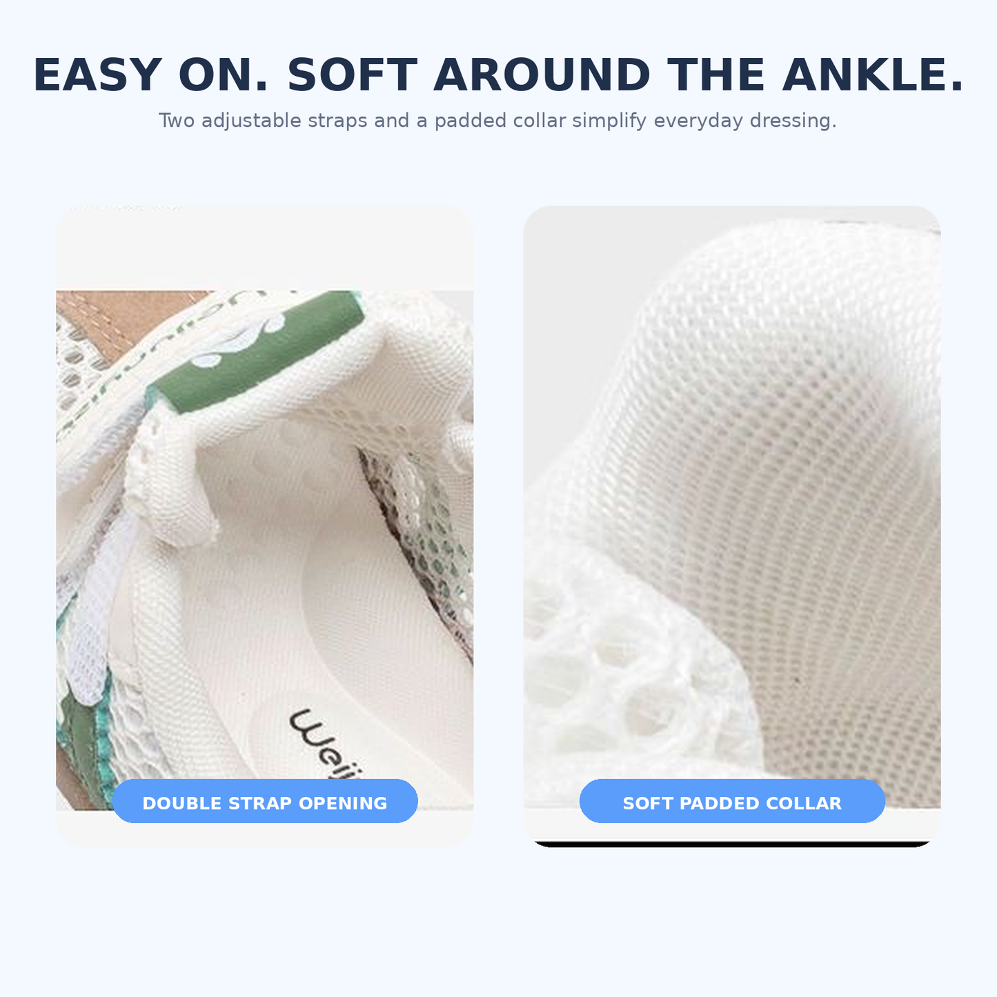 Sensori™ StepNest Double-Strap First-Walker Sneakers