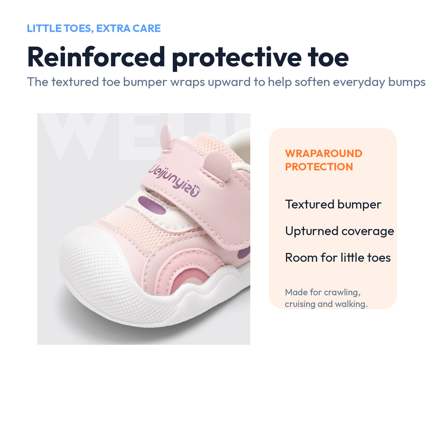 Sensori™ TinyPaws Protective-Toe Sneakers