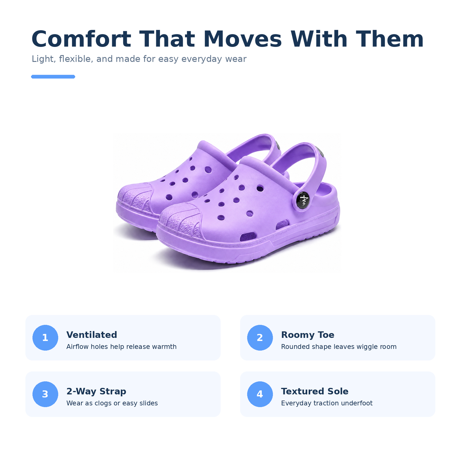 Sensori™ BreezeStep 2-Way Kids Clogs