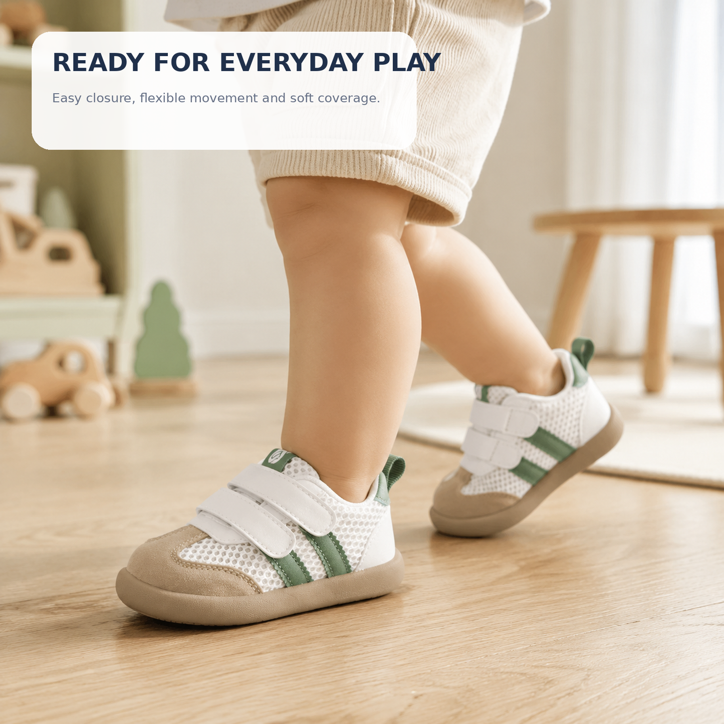 Sensori™ StepNest Double-Strap First-Walker Sneakers