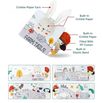 Livre en tissu froissé cognitif Sensori™ pour enfants
