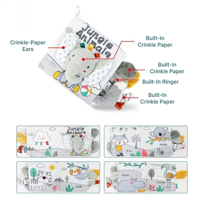 Livre en tissu froissé cognitif Sensori™ pour enfants