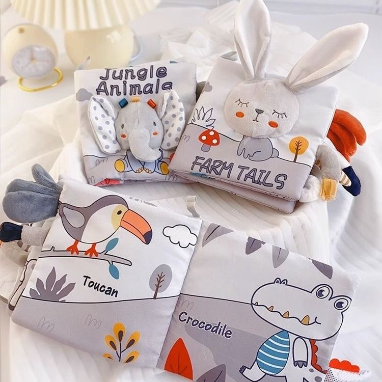 Livre en tissu froissé cognitif Sensori™ pour enfants