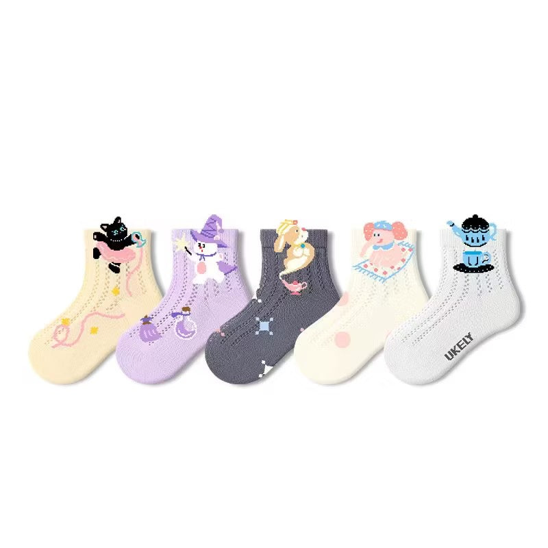 Sensori™ Story-Pointelle Socks (5-Pack)