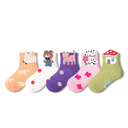 Sensori™ Story-Pointelle Socks (5-Pack)