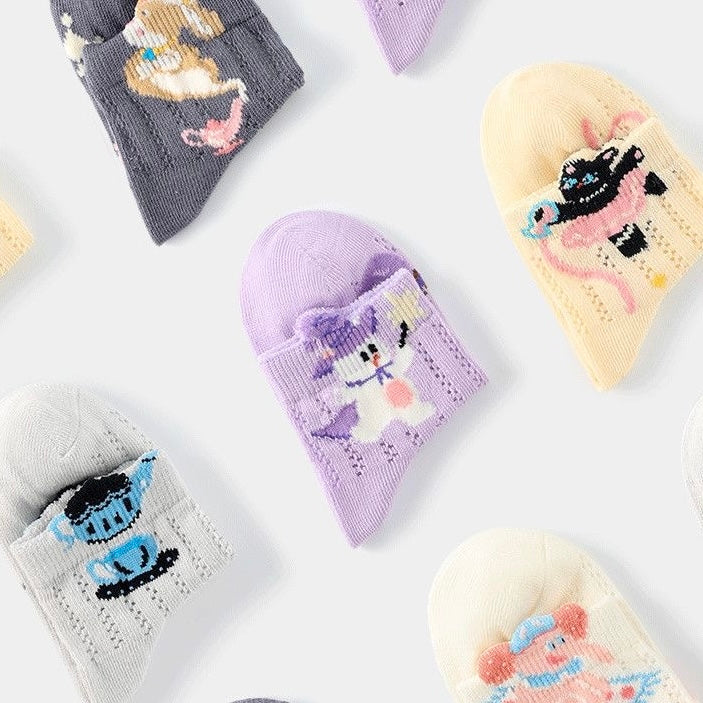 Sensori™ Story-Pointelle Socks (5-Pack)