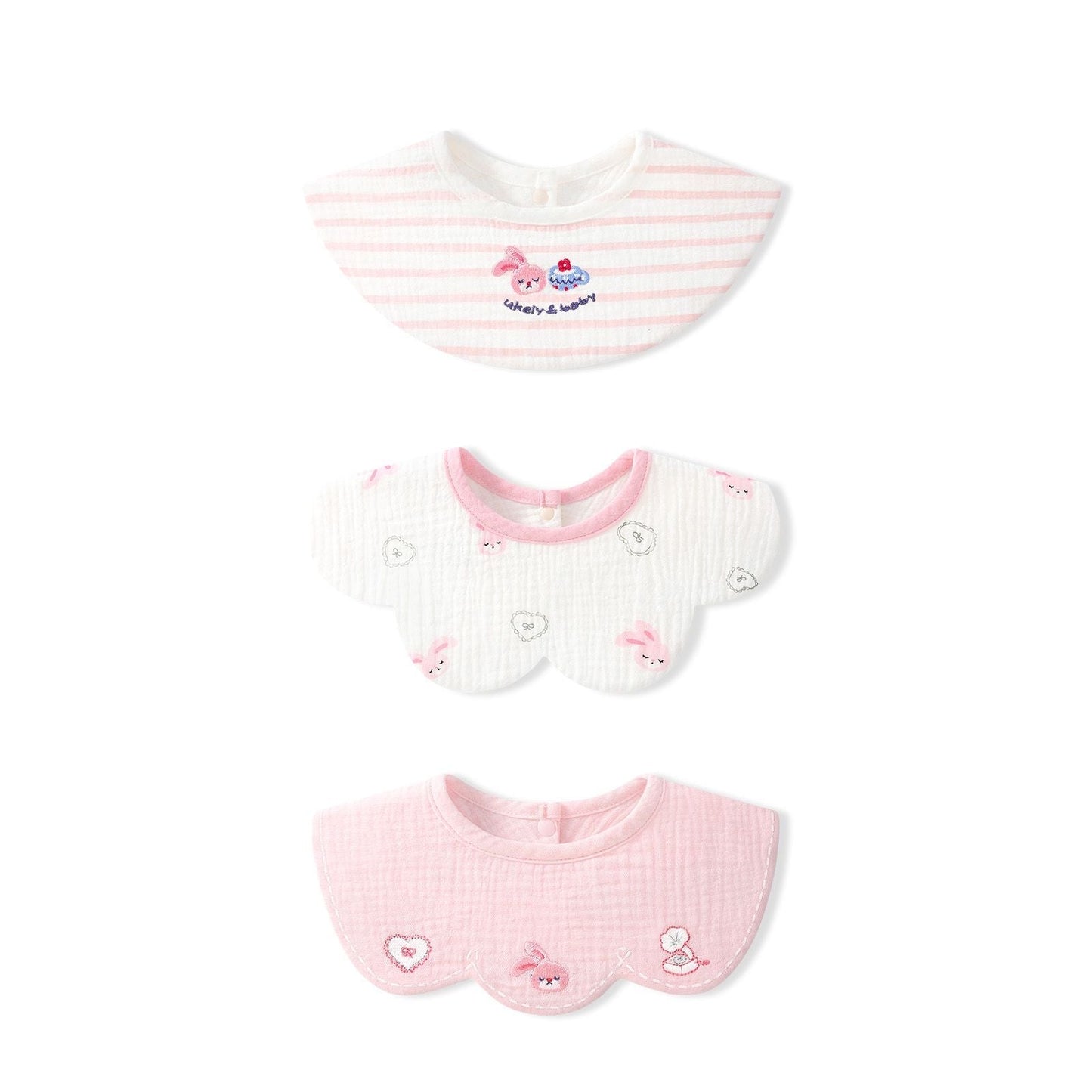Sensori™ CloudPetal Muslin Baby Bibs