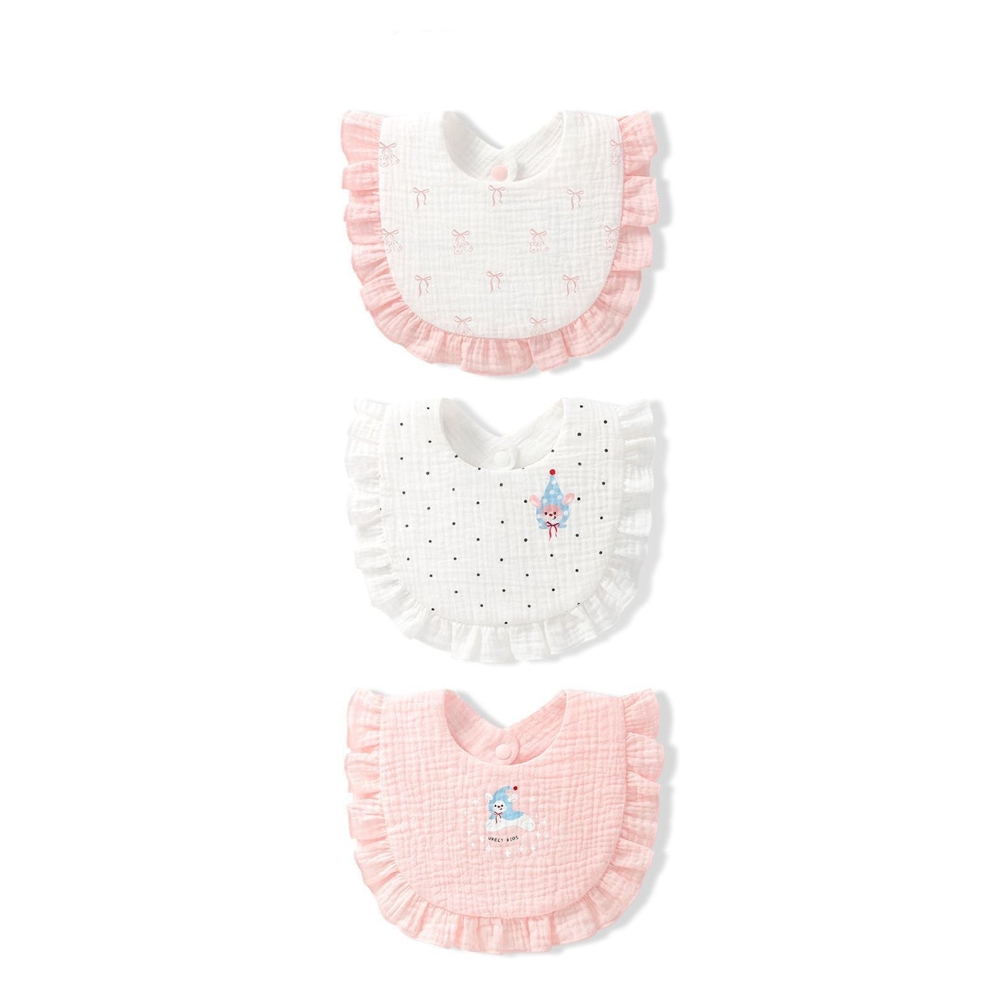 Sensori™ CloudPetal Muslin Baby Bibs