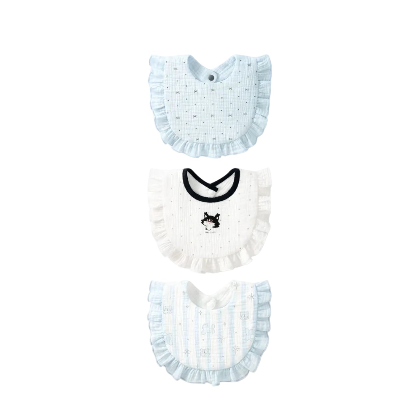 Sensori™ CloudPetal Muslin Baby Bibs