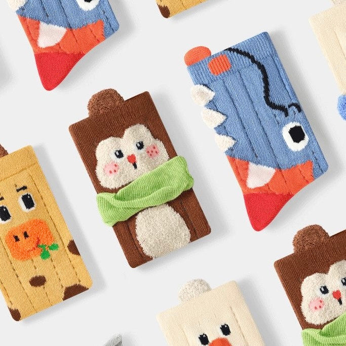Sensori™ SnugglePals Textured Animal Crew Socks