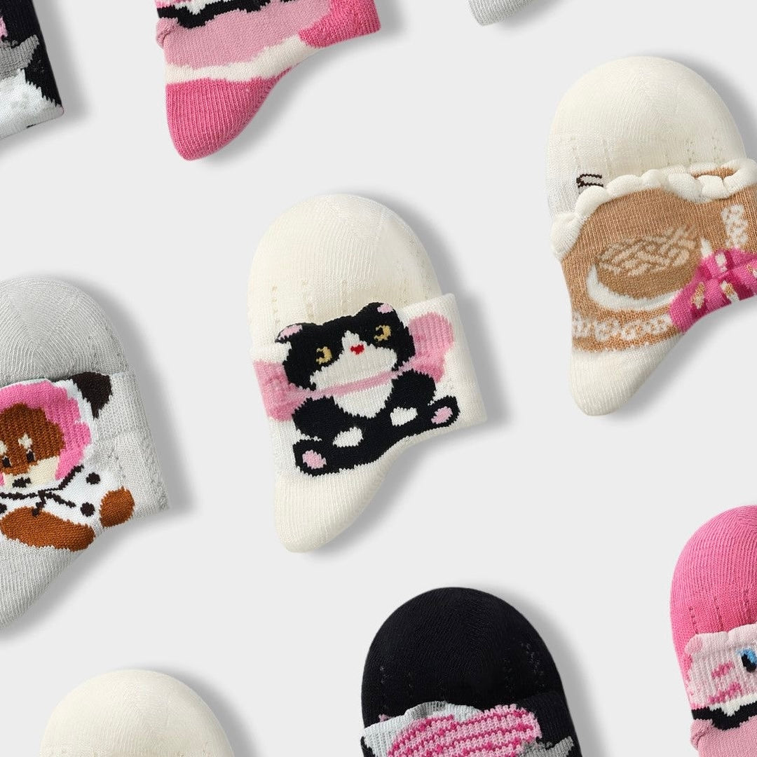 Sensori™ Petite Pals Openwork Ankle Socks