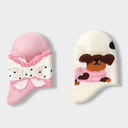 Sensori™ Petite Pals Openwork Ankle Socks
