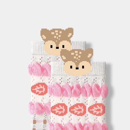 Sensori™ KnitPals Girls' Textured Animal Crew Sock Sets