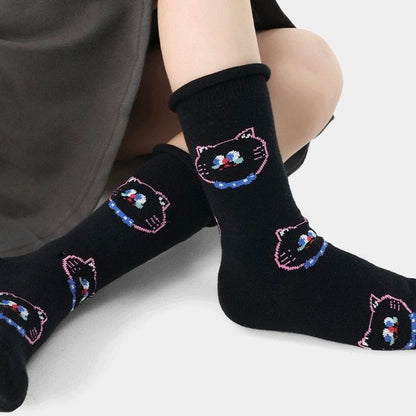 Sensori™ KnitPals Girls' Textured Animal Crew Sock Sets