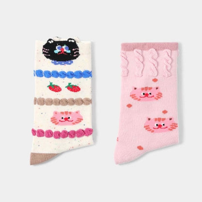 Sensori™ KnitPals Girls' Textured Animal Crew Sock Sets