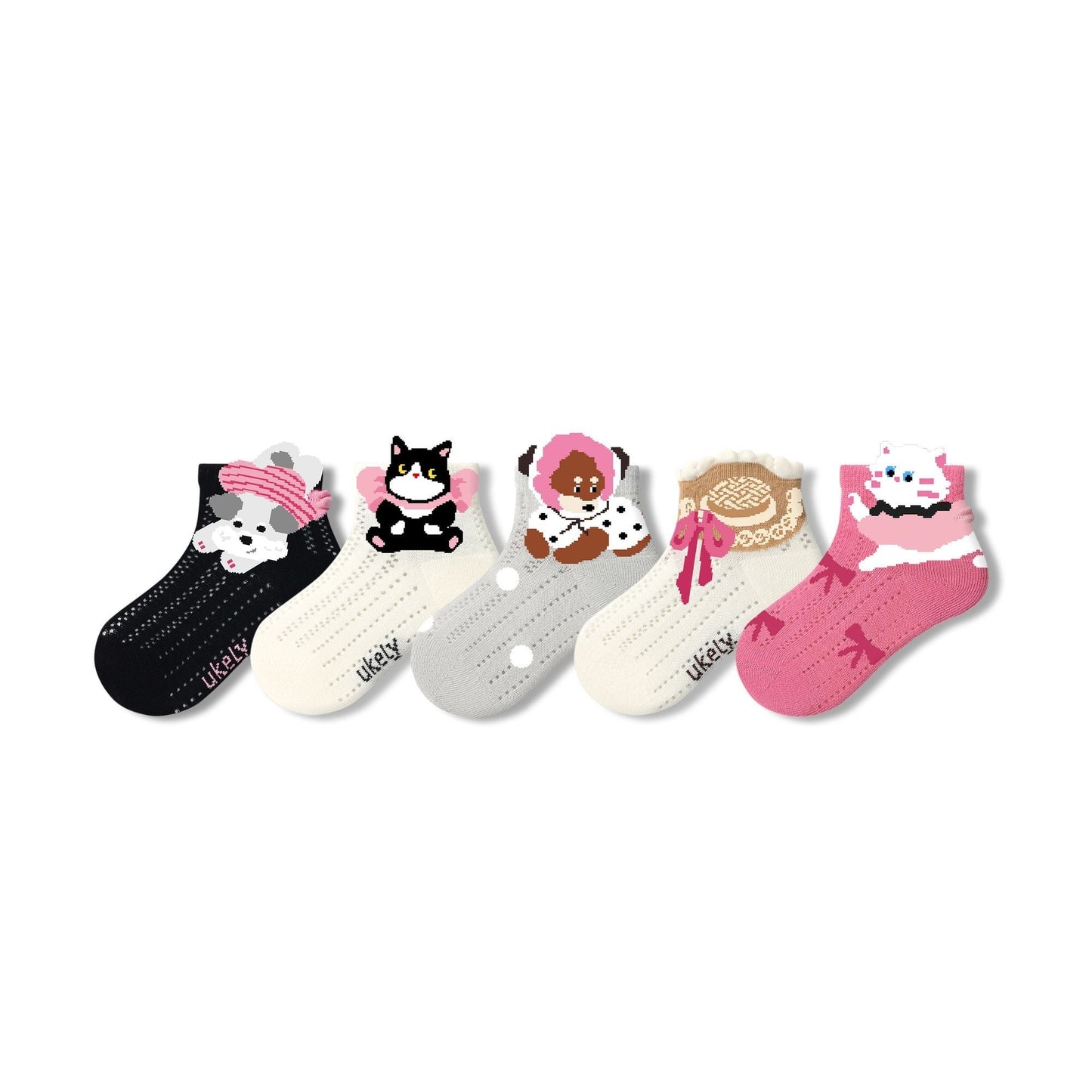 Sensori™ Petite Pals Openwork Ankle Socks