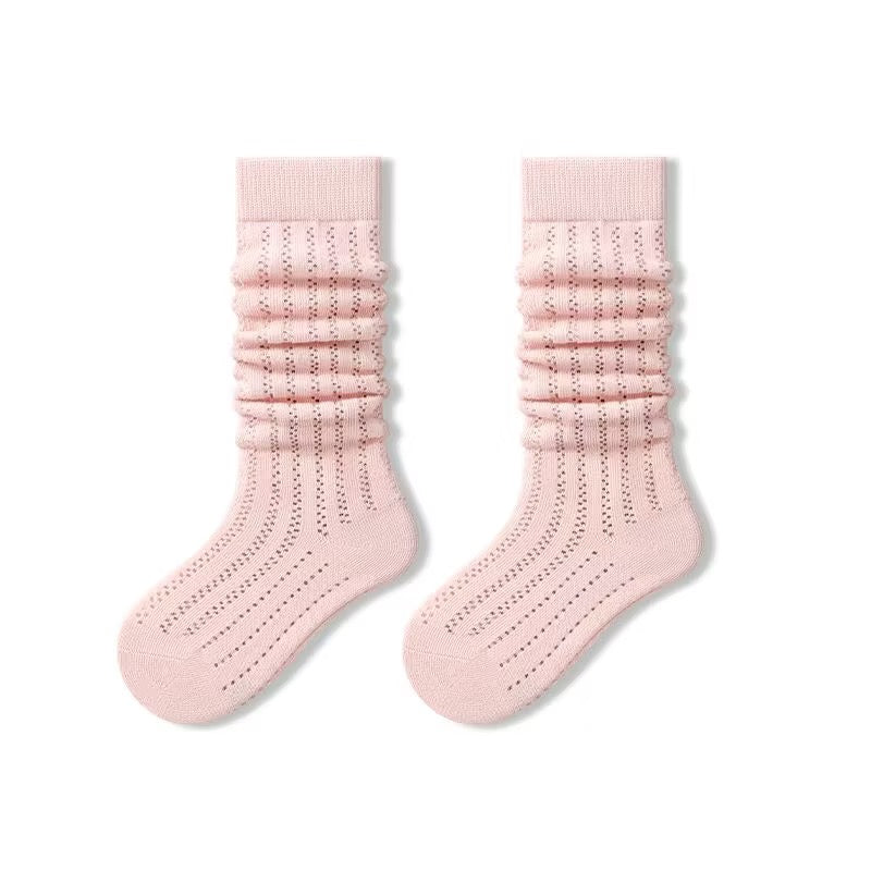 Sensori™ CloudRib Girls' Openwork Slouch Crew Socks
