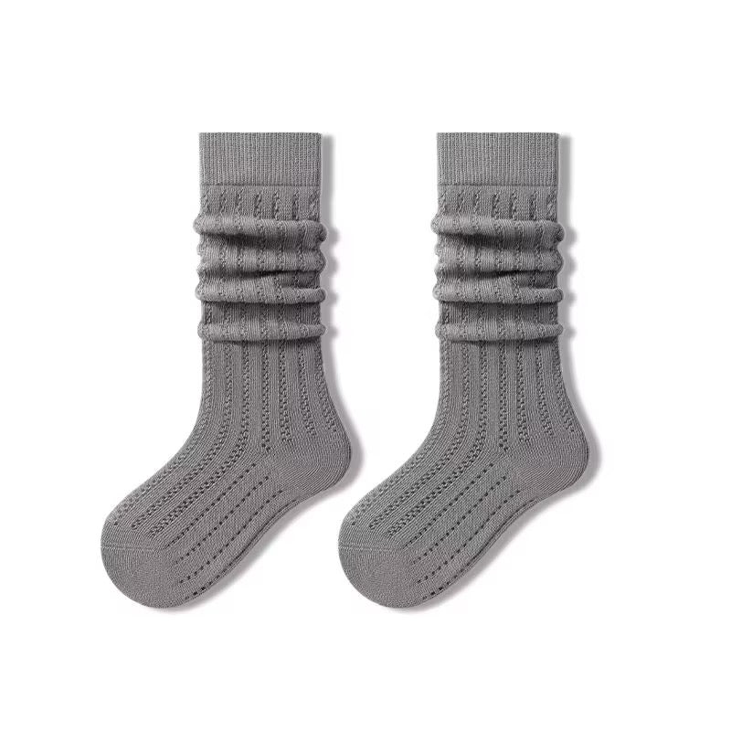 Sensori™ CloudRib Girls' Openwork Slouch Crew Socks