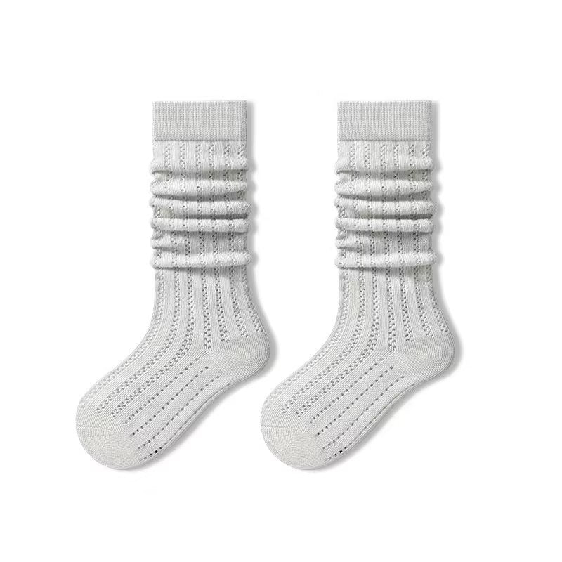 Sensori™ CloudRib Girls' Openwork Slouch Crew Socks
