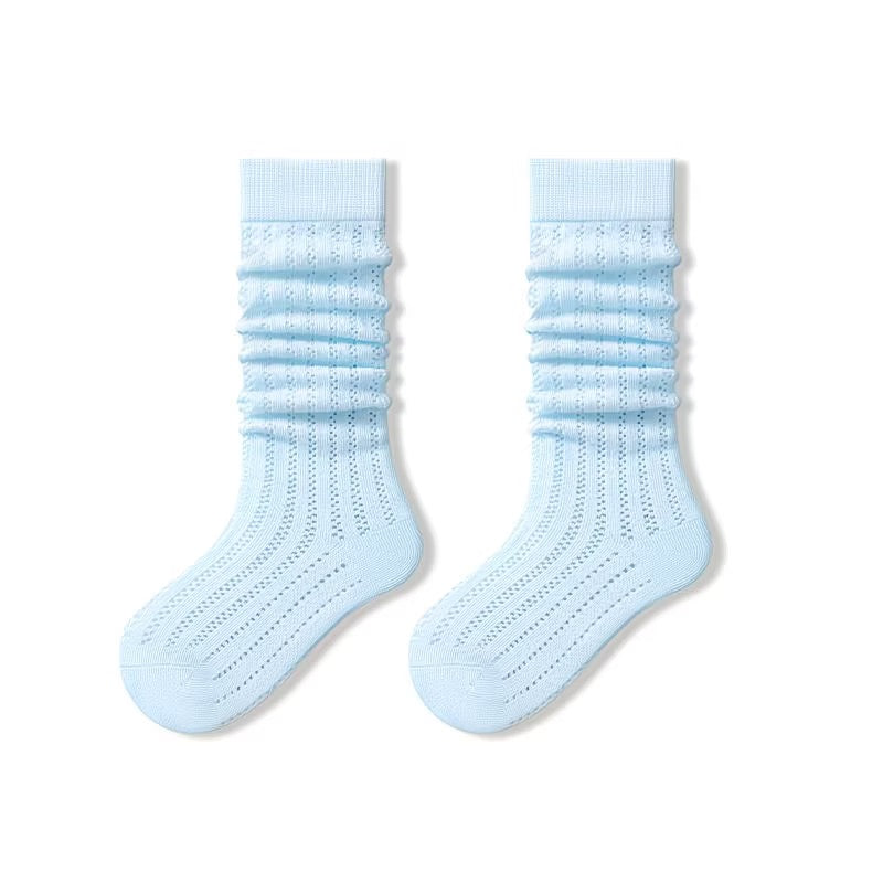 Sensori™ CloudRib Girls' Openwork Slouch Crew Socks