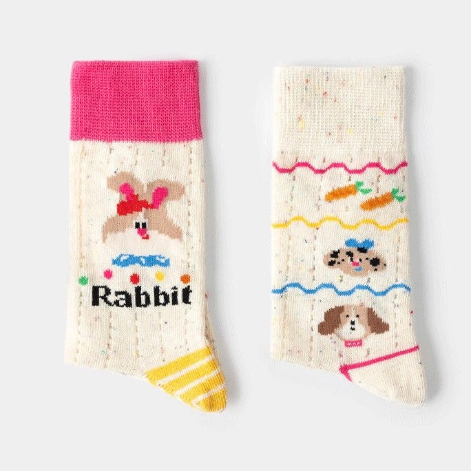 Sensori™ KnitPals Girls' Textured Animal Crew Sock Sets