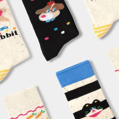 Sensori™ KnitPals Girls' Textured Animal Crew Sock Sets