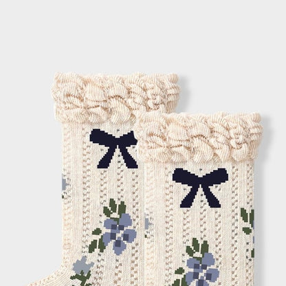 Sensori™ Vintage Florals & Bows Socks