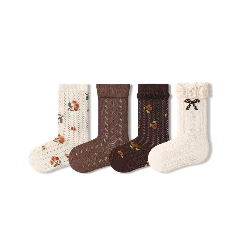 Sensori™ Vintage Florals & Bows Socks