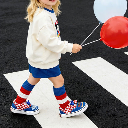 Sensori™ Retro Doodle Checkerboard Sneakers