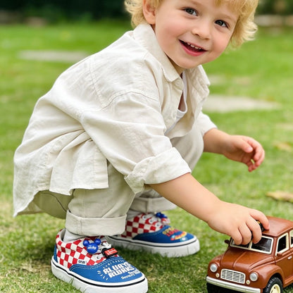Sensori™ Retro Doodle Checkerboard Sneakers