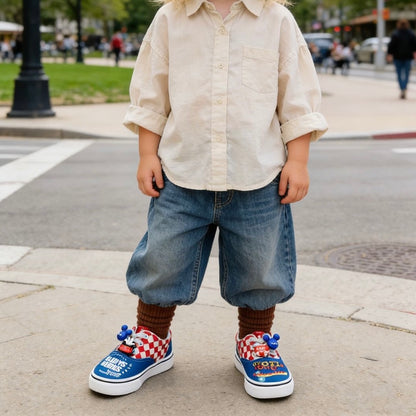 Sensori™ Retro Doodle Checkerboard Sneakers