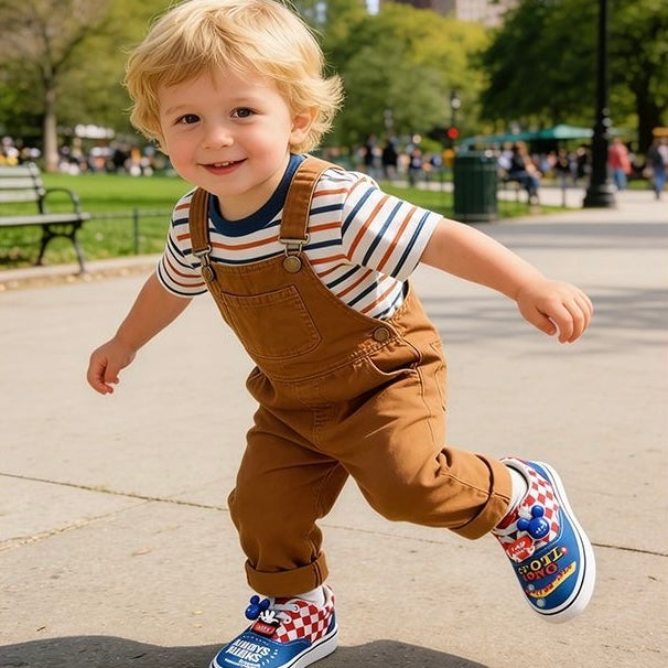 Sensori™ Retro Doodle Checkerboard Sneakers