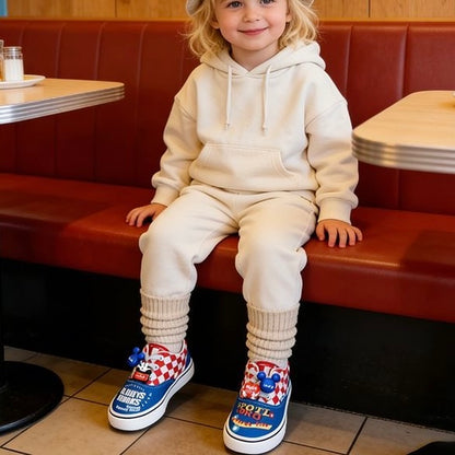 Sensori™ Retro Doodle Checkerboard Sneakers