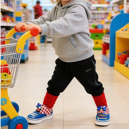 Sensori™ Retro Doodle Checkerboard Sneakers