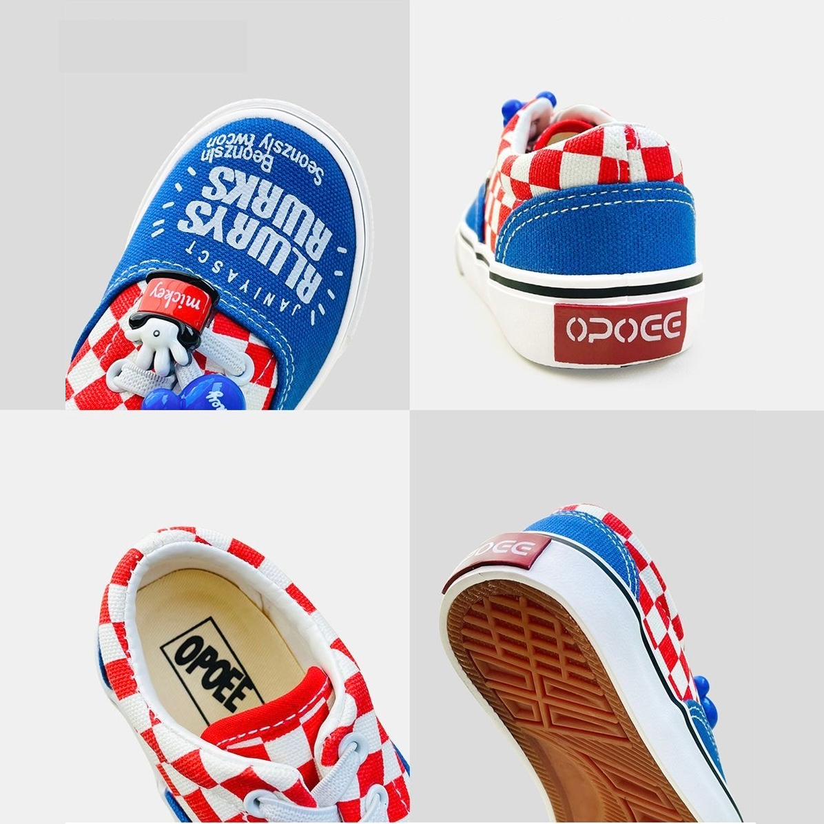 Sensori™ Retro Doodle Checkerboard Sneakers