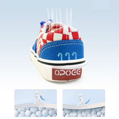 Sensori™ Retro Doodle Checkerboard Sneakers