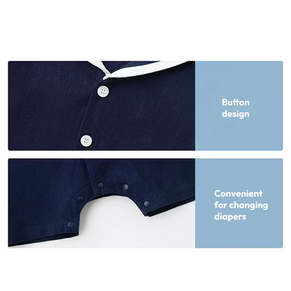 Sensori™ Retro Sailor Sleeve Romper